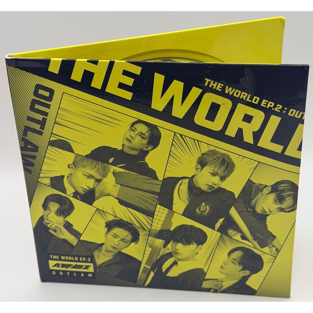 ATEEZ The World Ep.2 Outlaw Album CD with Photocards & Stickers Yellow 2023